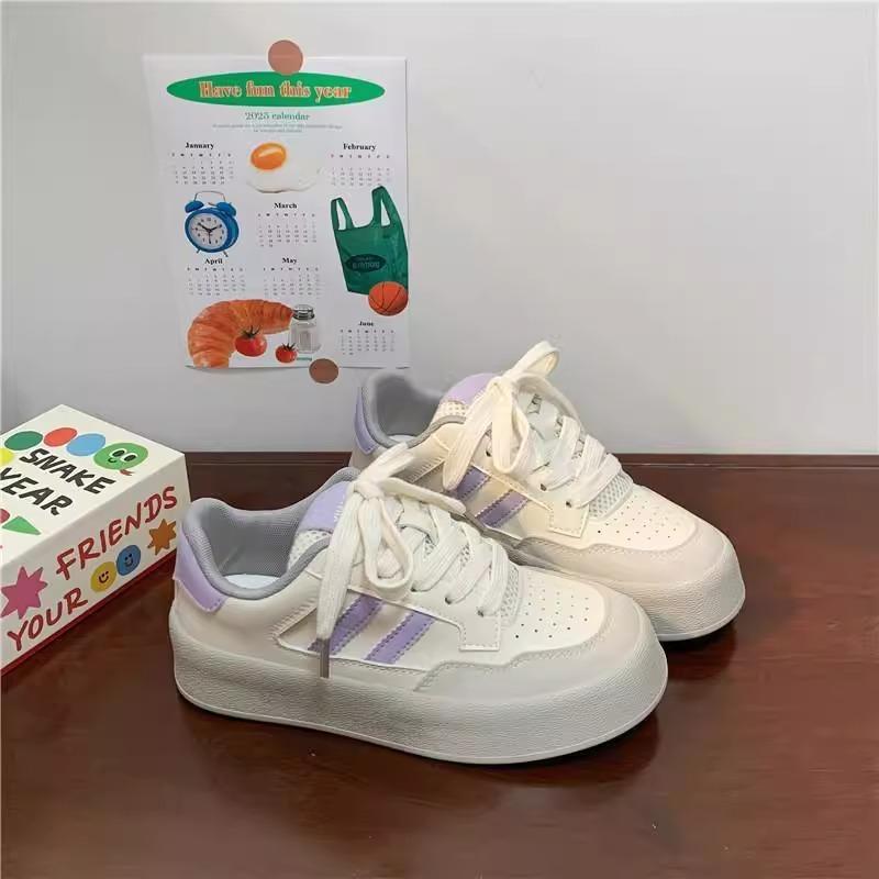 2025 spring thick-soled heightening little white shoes women's new retro soft-soled German training casual versatile ins sports shoes