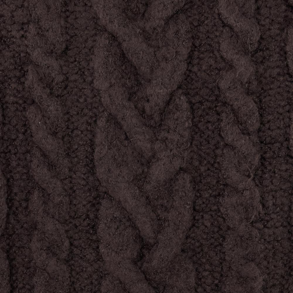 J.JANE Flower Midi Knit Zip-Up Vest (Dark Chocolate)