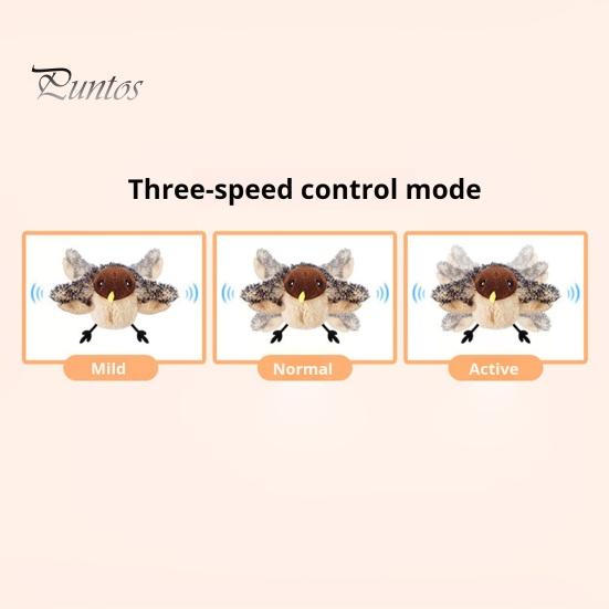 Nabíjecí hračka pro kočku s chvějícím se ptákem Dobíjecí interaktivní plyšový pták s dálkovým ovládáním Automatické mávání a cvrlikání Hračka pro kočky s kočkou pro domácí kočky