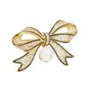 Elegant and Refined Bow Brooch, High-end Women's Luxurious and Grand Pearl Brooch, Niche Design Sense Brooch