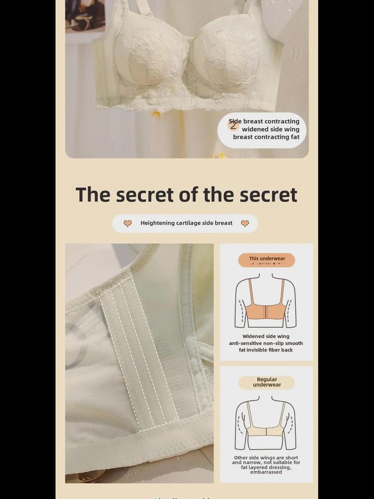 Women's Large Cup Ultra-Thin Bra - Summer Lift, Full Coverage, Anti-Sagging, for Big and Small Breasts