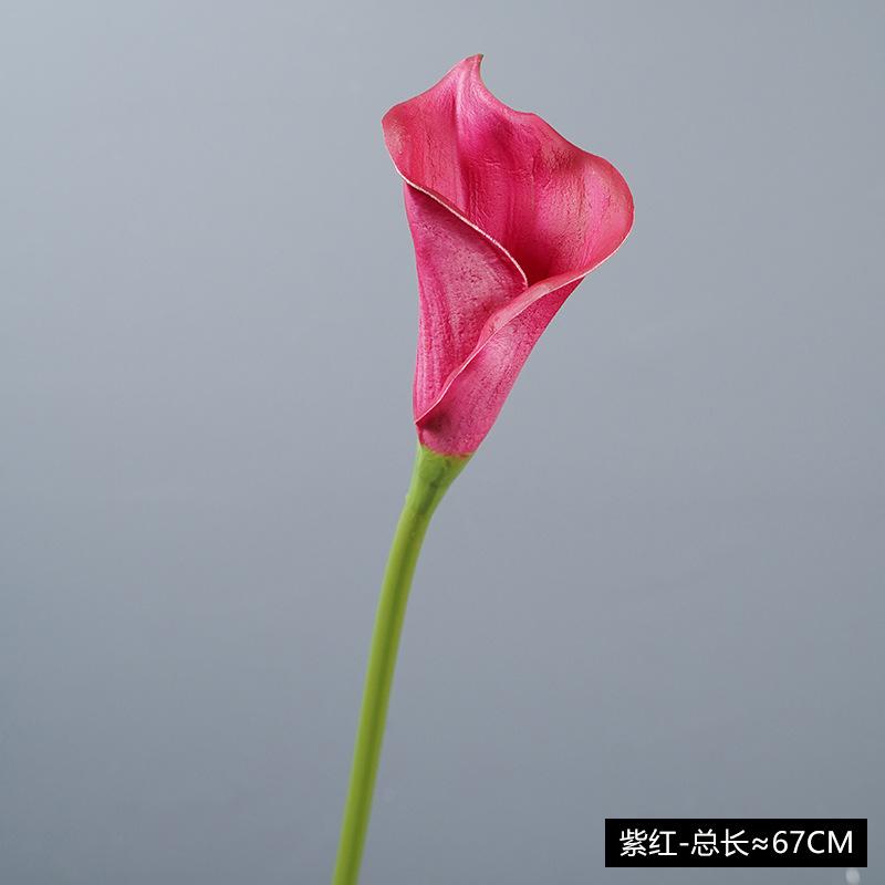 

NEW 67cm Calla Lily Artificial Flower Colorful PU Hose Big Calla Lily Shooting Props for Wedding Home Meeting Table Decoration 67cn 1pc
