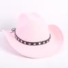 Popolare cappello da cowboy a tesa singola stile OL moda europea e americana cappello a cilindro di alta gamma per uomo e donna cappello jazz cappello di feltro