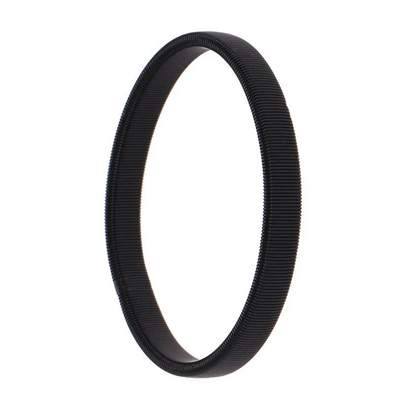 New Trendy Metal Spring Elastic Bracelet for Men Women Personality Armband Can Stretch Elastic Cuff Accessories Bangle Jewelry чёрный