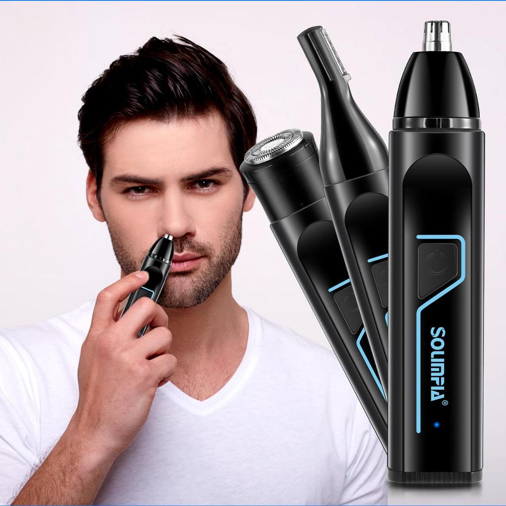 Ear and Nose Hair Trimmer 3 In 1 Professional Nose Trimmer Nose Clippers Eyebrow Facial Hair Trimmer Body Grooming Kit