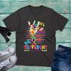 Giraffe Es Ist Ok Anders Zu Sein Autismus Bewusstsein T-Shirt Autismus Puzzle Tee Oberteil