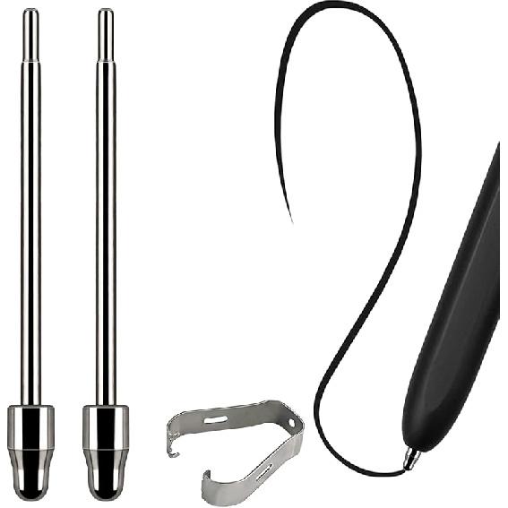2 Pack Titanium Alloy Replacement Nibs Compatible with Galaxy Z Fold 4/3 S Pen and S Pen Pro Stylus Pen, No Wear Out Replacement Pencil Tips fits for