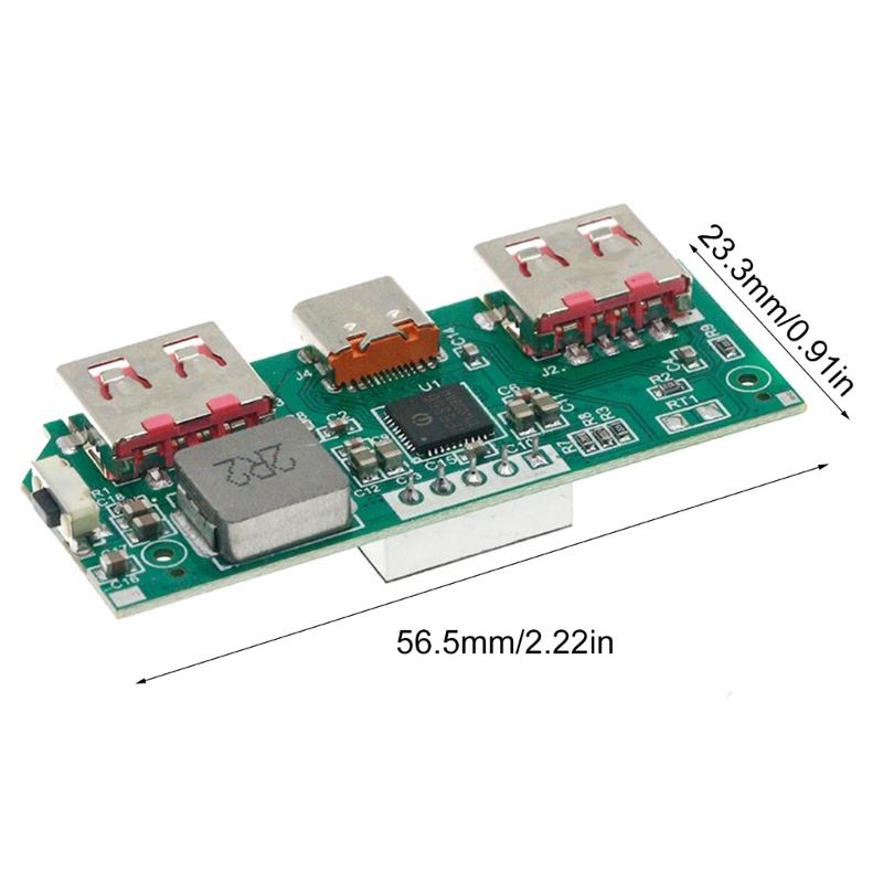 2Pcs 5V 3A Digital Display Lithium Battery Fast Charging Module IP5356 TYPE C USB Mobile Power Motherboards