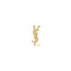 Saint Laurent Sculpted Single Logo Decorated Brass Earrings Women earrings Gold 746670Y15008030