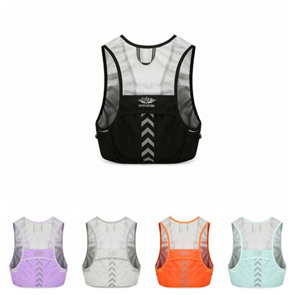 High Visibility Reflective Vest Bag Security Waistcoat Sports Backpack Night Running Bag  Cycling