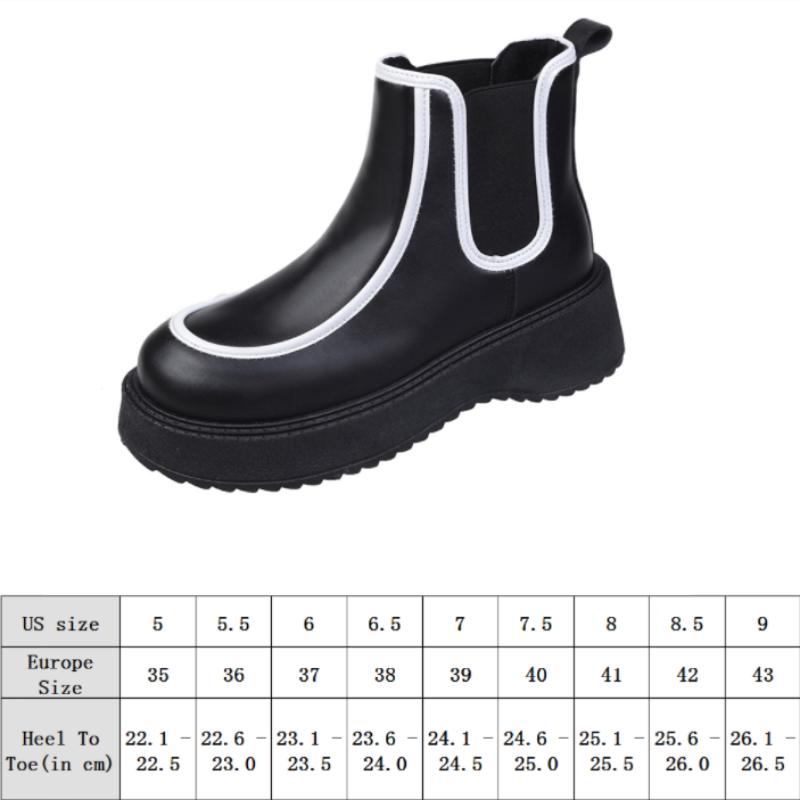 2026 Autumn Winter New Platform Thick-soled Chelsea Short Boots Smoke Tube Boots Motorcycle Boots Thick Heel Boots Women