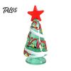 Unique Birthday Presents Glass Christmas Tree Figurine, Rotating Desk Ornament for Car Home, Stained Art Glazed Dashboard Decor & Gift Holiday Season