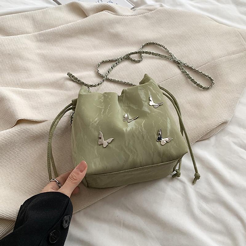 Fashionable Casual Crossbody Shoulder Bag Trendy Minimalist Commuter Bag For Summer 2024 зелёный