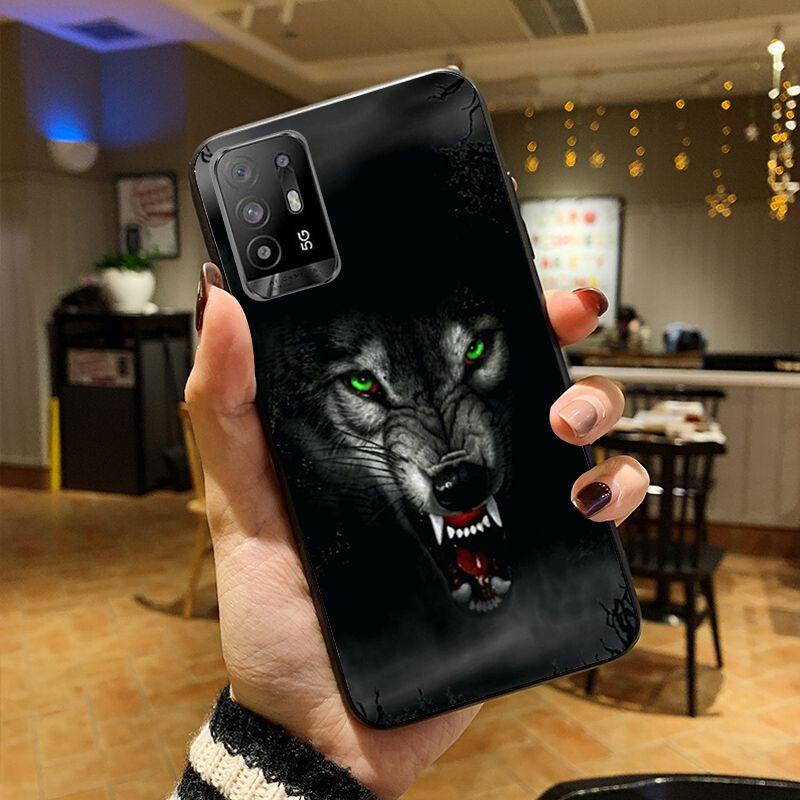 

Злой волк лицо чехол для телефона для OPPO A74 A94 5G A3S A5 A5S A9 A12 A15 A15S A52 A53 A53S A72 A73 2020 A91 5G Чехлы coque OPPO A3S