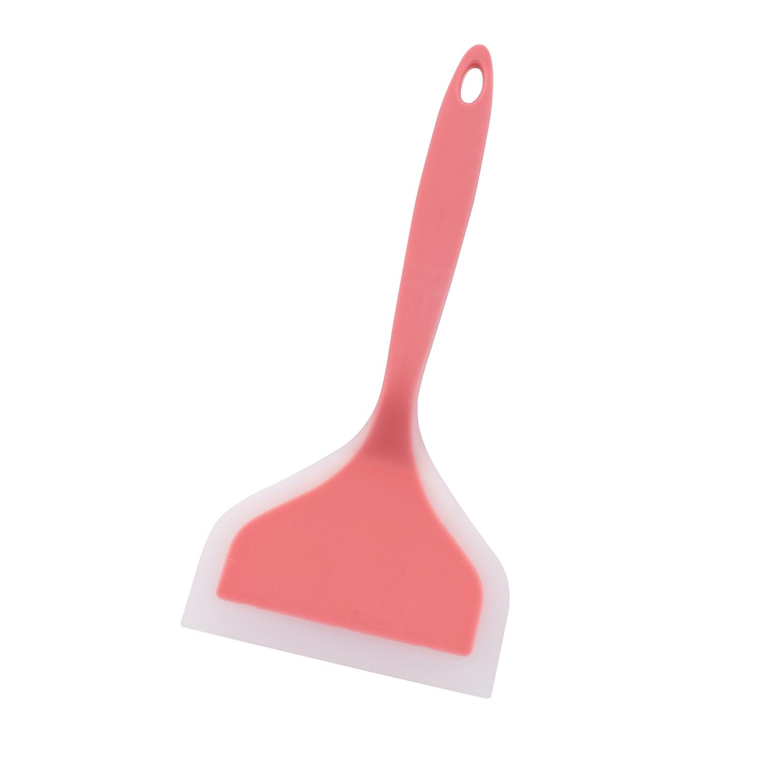 

Silicone Non-Stick Omelet and Crepe Spatula – Wide and Thick Design розовый