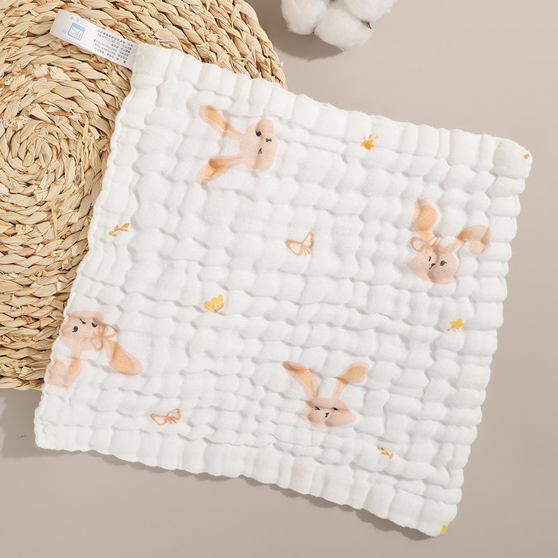 Cartoon Soft Absorbent 6-Layer Children's Gauze Bath Towel - Pure Cotton Baby Washcloth