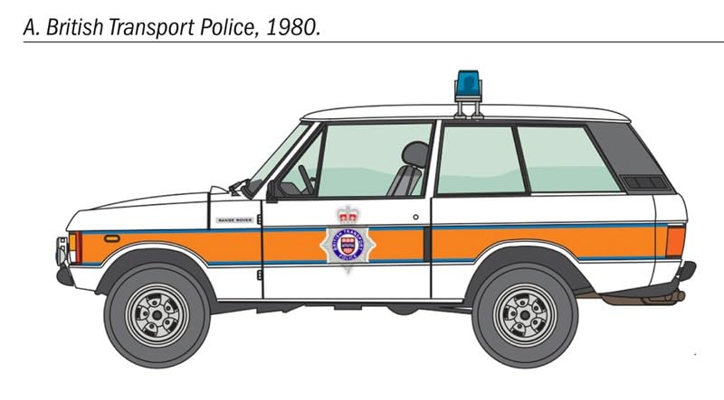 Platz Italeri 1/24 Scale Range Rover Police Car Plastic Model Kit IT3661