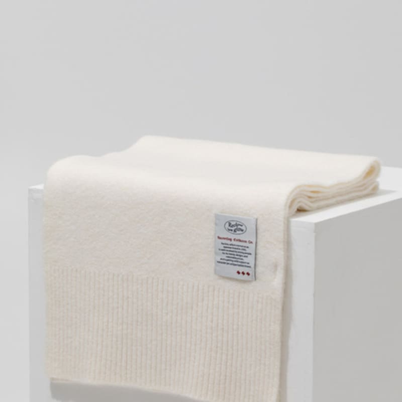 RECLOW RECLOW Wool Touch Knit Muffler Ivory