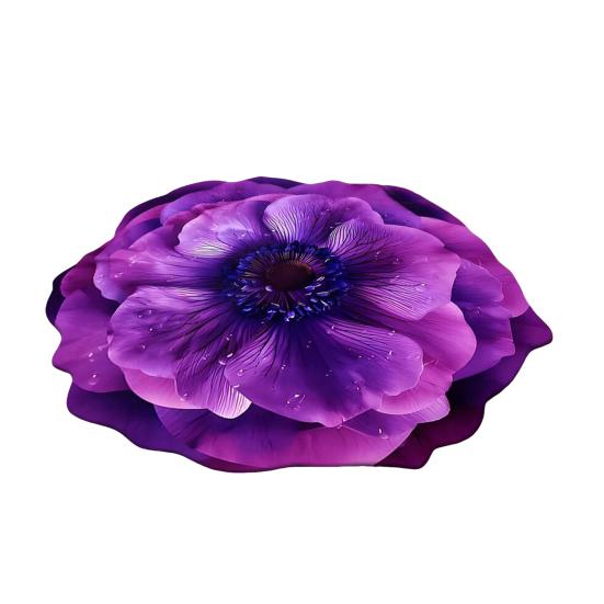 3D Flower Bathroom Rug Anti-Slip Absorbent Floor Mat Realistic Flower Area Rug for Entrance