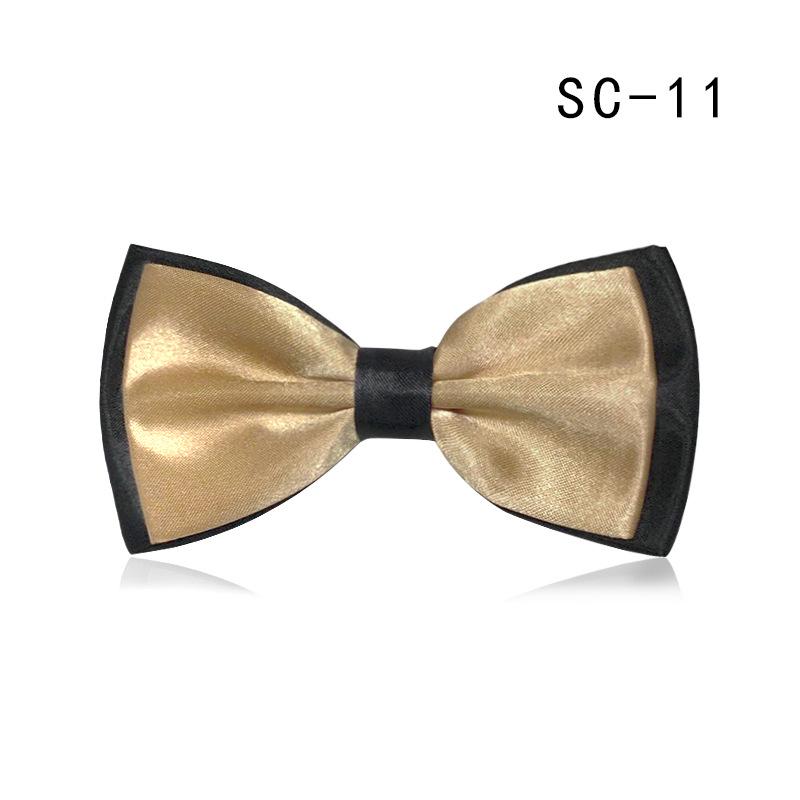 Double Layer Two-Color Bow Tie for Men and Women - Formal Professional Style