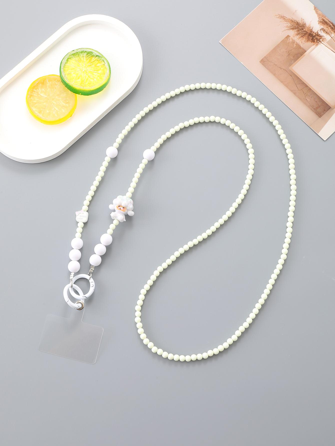 

Summer New Cartoon Cute Lamb Phone Case Hanging Chain For Women s Crossbody Chain With Transparent Card ABS