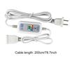 Power Cable with 2 4 6 8 12Hour Timer Control 2M Length 60W with Auto Shut-Off Function for Energy-Saving Convenience