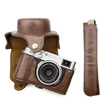 Kinokoo Θήκη FUJIFIFILM X100V Θήκη κάμερας X100V με ιμάντα ώμου (καφές)