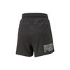 Puma Power Letter Straight High Waist Lace Up Casual Shorts Women shorts Black 674064-01