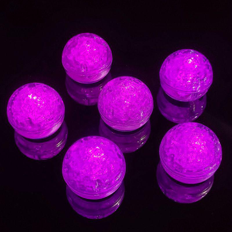 LED Ice Cube Bath Toys - Water-Activated Light-Up Balls for Babies, Bars, and Events