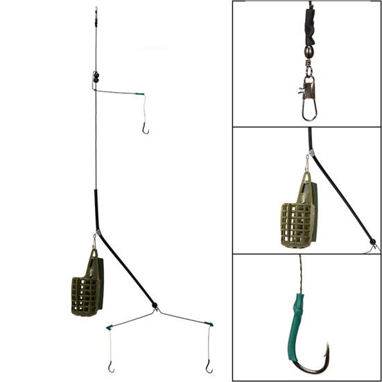 1 Set Lightweight Fishing Feeder Hollow Grid High Strength ABS Fishing Bait Cage