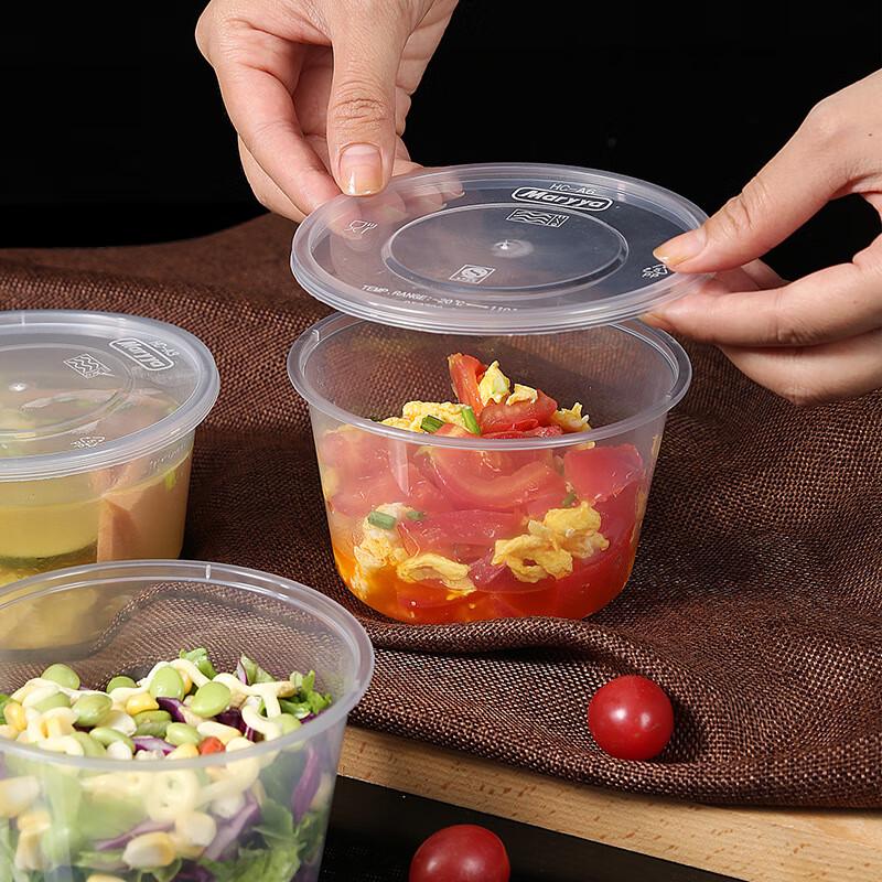 MARYYA Disposable Plastic Food Containers with Lids
