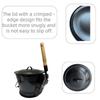 2PCS/SET Household Iron Fireplace Scraper Bucket Set for Convenient Ash Cleaning with Iron Bucket Tool Ash Scraper