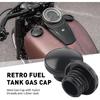 Fuel Gas Tank Oil Cover Retro Right-Hand Thread for Harley,Black | Gas Cap with O-Ring for Sportster XL 1992+ Dyna 1992-2017, for Softail 2000-2017,