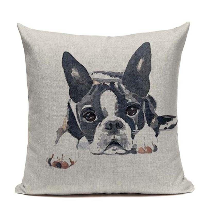 Premium Quality Boston Terrier French Bulldog Cushion Pillow Case For All Rooms