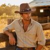 Summer Western Cowboy Hat Wide Brim Beach Panama Hat Casual Straw Cap