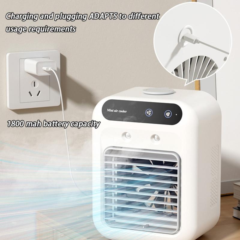 Mini Water-cooled Fan USB Charging Version Portable Fan Air Cooler Household Desktop Humidifying Air Conditioning Fan