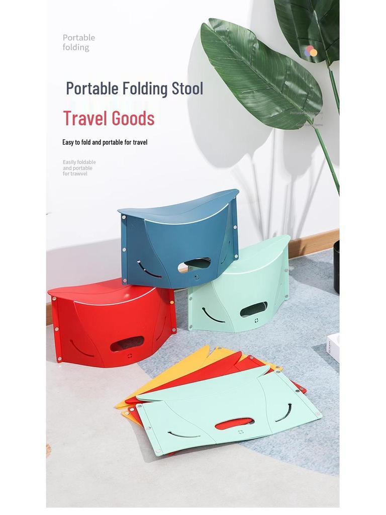 Portable Folding Plastic Stool for Travel & Outdoor Use