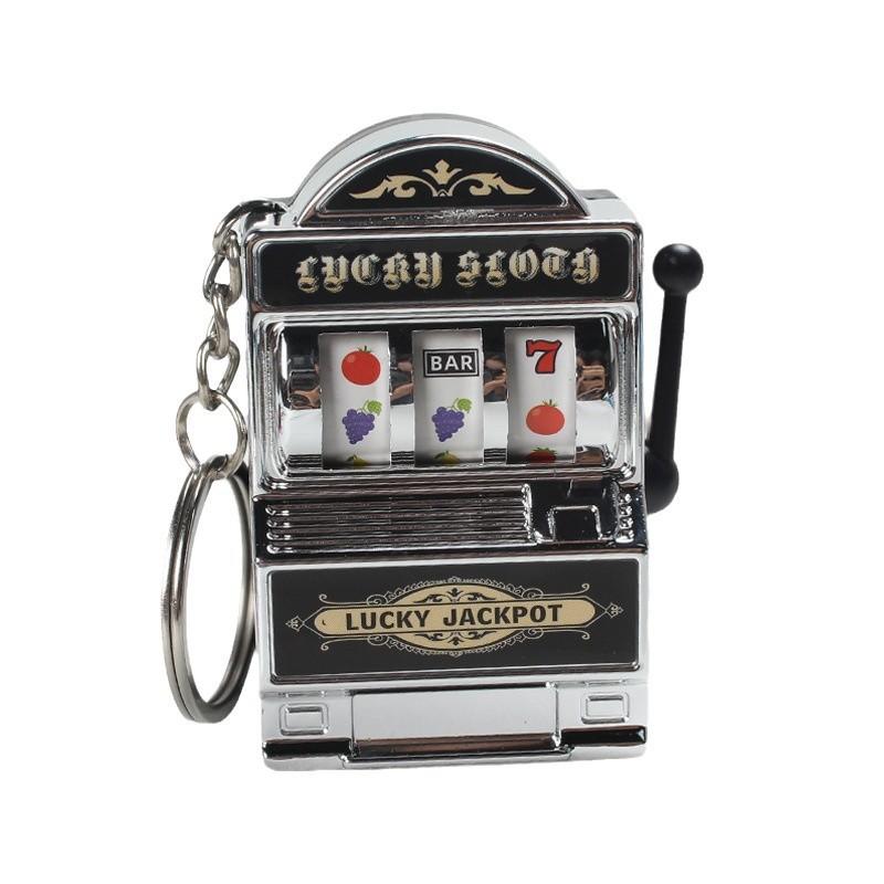 Retro Slot Machine Keychain Toy Pendant