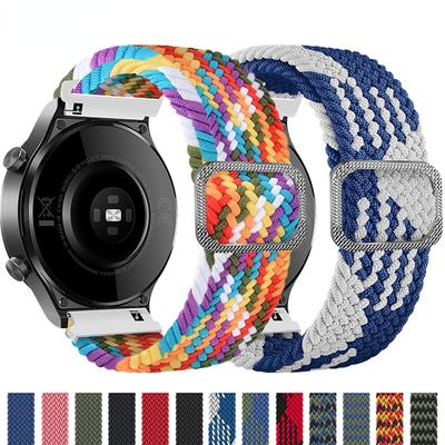 20mm 22mm Uhrenarmband für Samsung Galaxy Watch 3/Active 2/46mm/42mm/Gear S3 verstellbares geflochtenes Solo Loop Huawei GT/2/2e/Pro Band