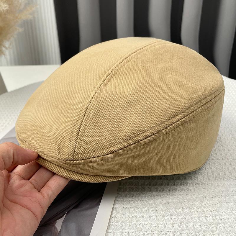 Blogger's Same British Style Newsboy Artist Hat Big Head Circumference Couple Trend Versatile Reversible Can Wear Duck Tongue Forward Hat