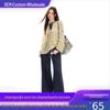Women's High-Waisted Fade-Resistant Wide Leg Denim Pants - Slimming and Versatile