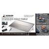 CAPTAIN STAG Outdoor Table Bonfire Table Stainless Steel Solo Table Width 295 x Depth 215 x Height 95mm Compact Foldable Storage Case Included UC-556