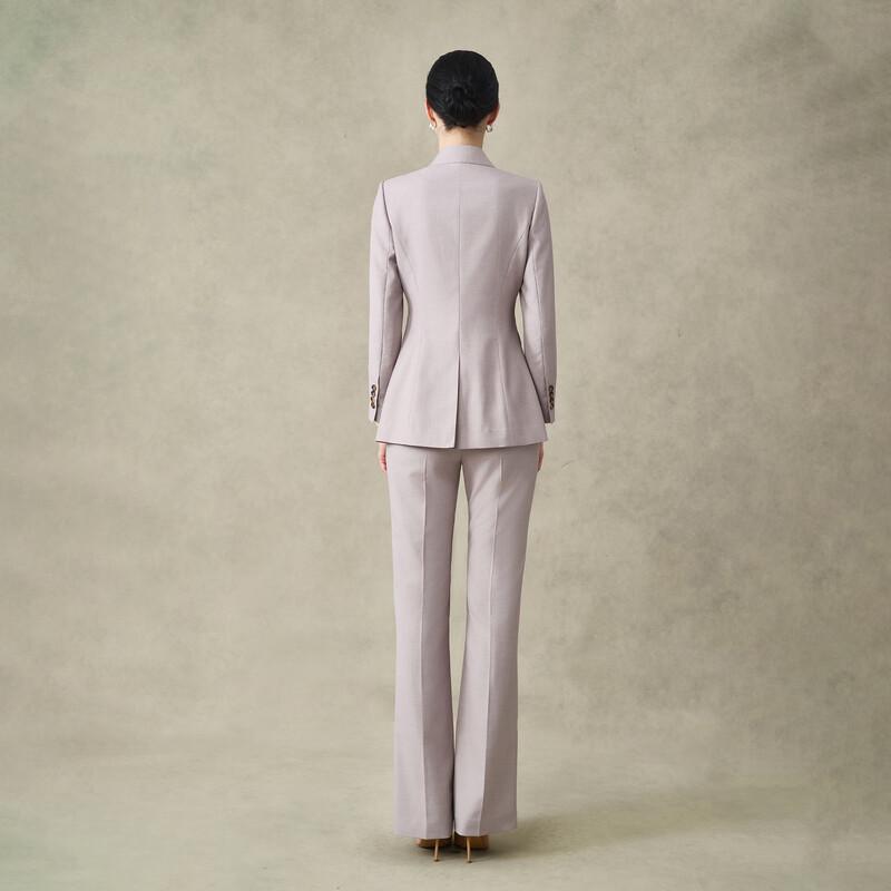 LadyS Elite Classic Peak Lapel Business Suit and Flare Pants
