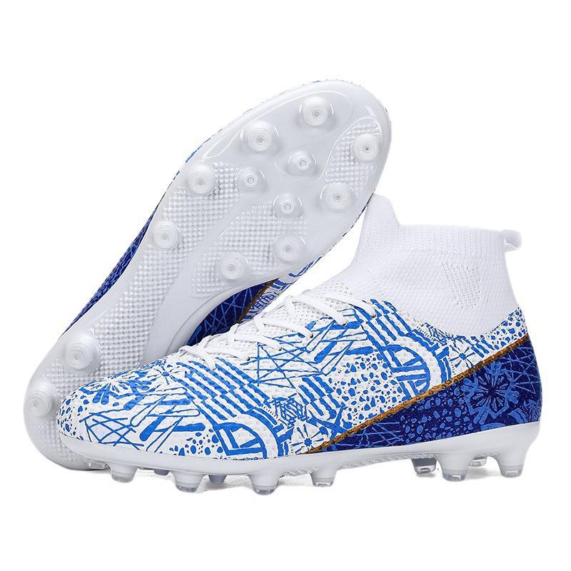 Training youth shoes high-top football shoes long nails actual combat Messi adult foreign trade football shoes long nails