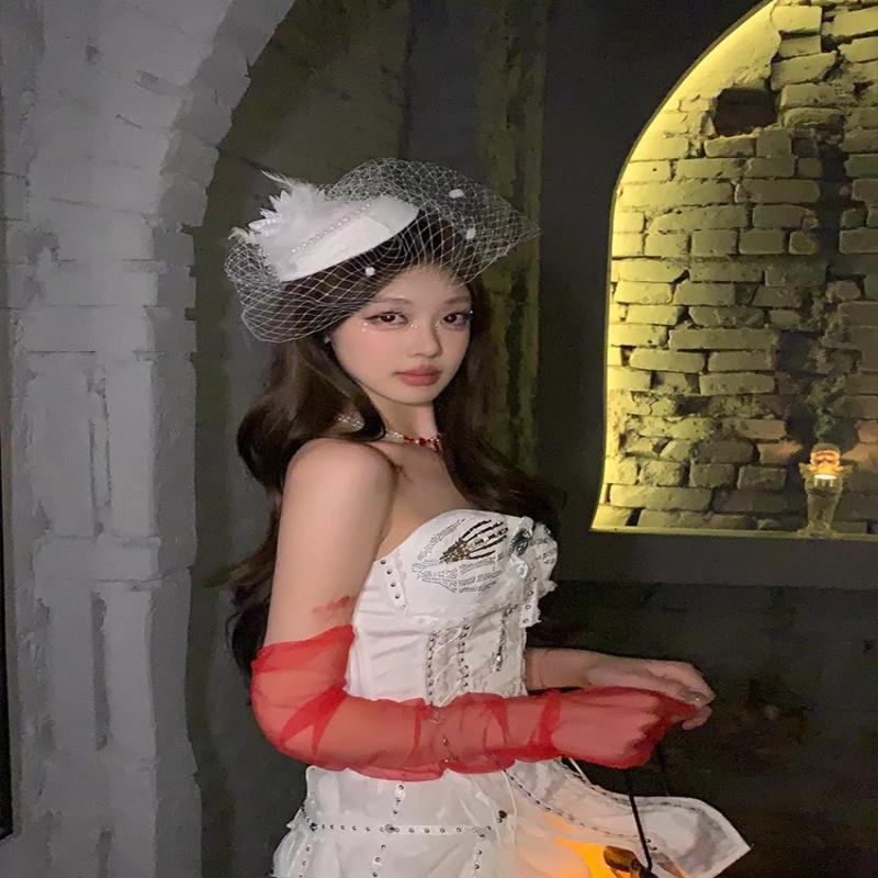 Elegant Bridal Headwear Pillbox Hats Vintage Pearl Fascinators Hat For Women Mesh Clip Bridal Wedding Tea Party