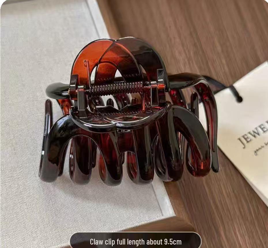 Super Grip Pumpkin Claw Clip: Large 2025 Shark Clip for Thick Hair, Women's Advanced Winter Hair Accessory