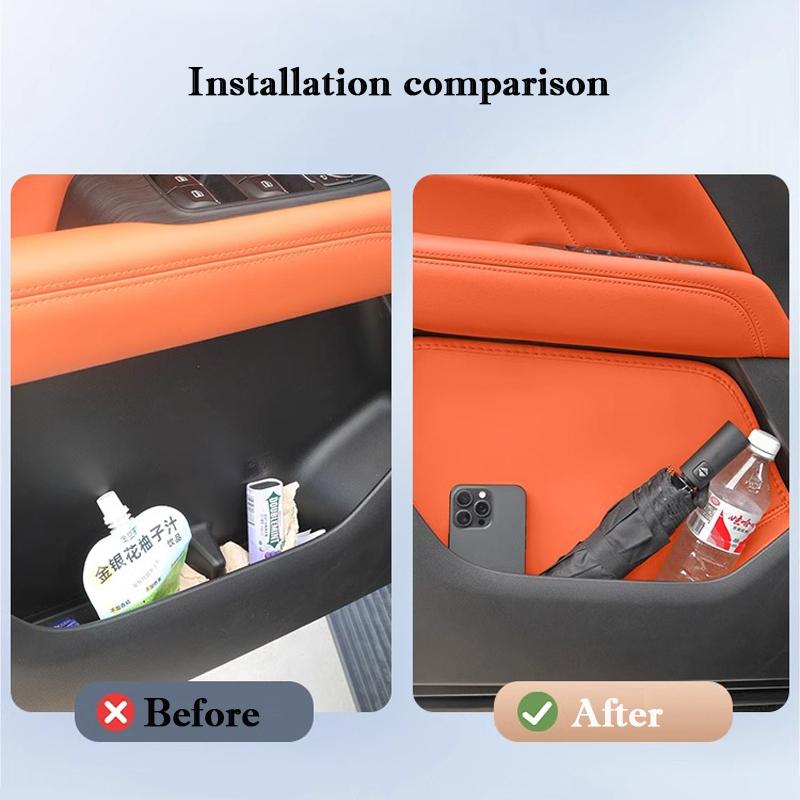 For Haval H9 2026 2026 Car Door Slot Storage Box Leather Protective Pad Cover WaterProof Organize Barrel Interior Accessories