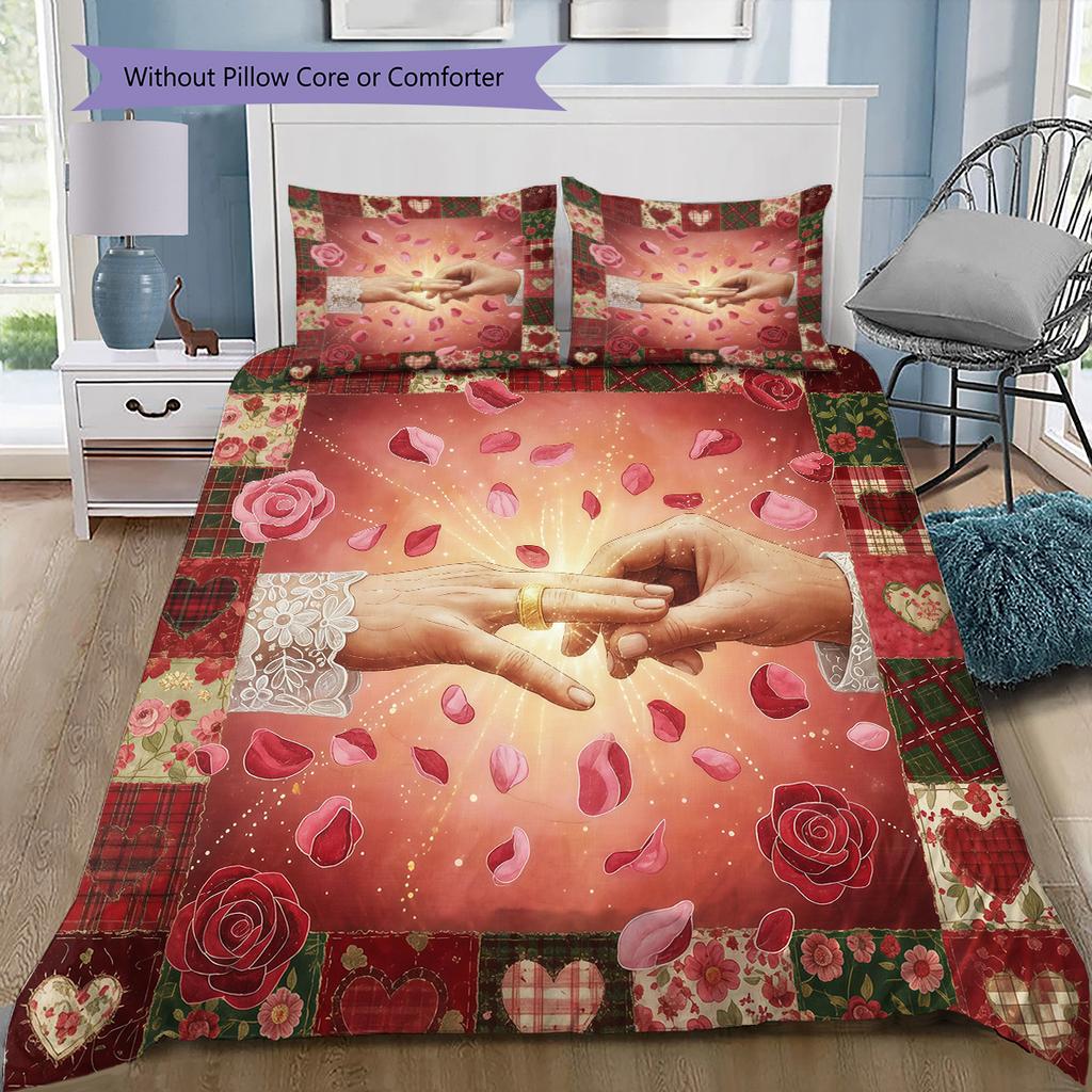 Cartoon Pattern Bedding Quilt Set Quilt Cover Pillowcase Home Decoration Birthday Gift (1 * Duvet Cover + 2 * Pillowcase, Without Core)