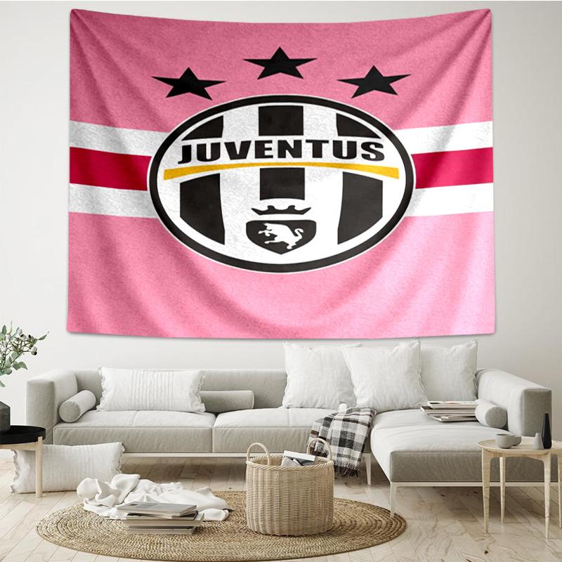 1PC Juven-tus Football Club Printed Tapestry Room Decoration Wall Hanging for Living Room Bedroom, dormitory, Birthday and Christmas gifts