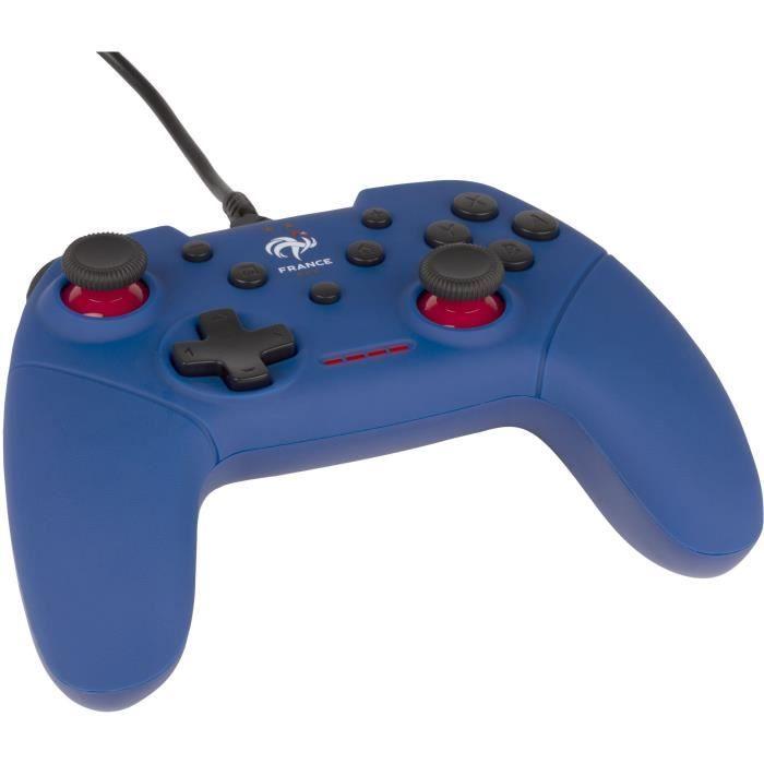 Manette - konix - bleu - switch et pc - sous licence officielle fff